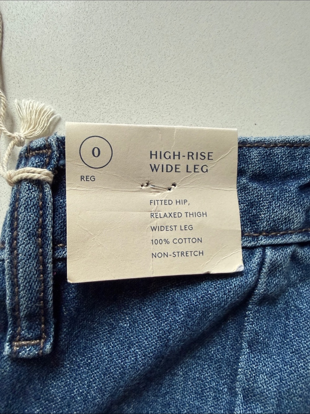 🆕 Universal Thread High-Rise Wide Leg Trouser Jeans in Medium Blue, Size 0 - Picture 7 of 11